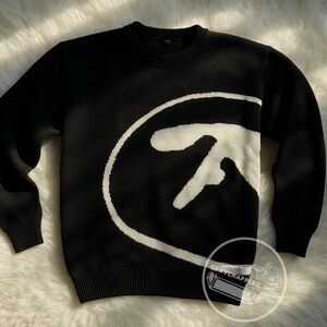 Brand New Oversized Aphex Twin Knit Sweater Sz Medium Soft Plush Goth Fast Ship